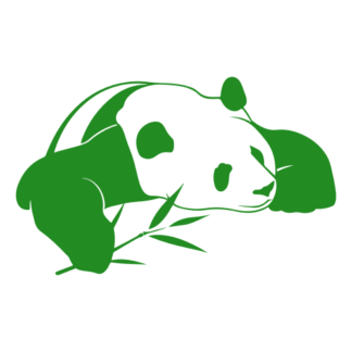 Panda And His Bamboo Decal (Green)